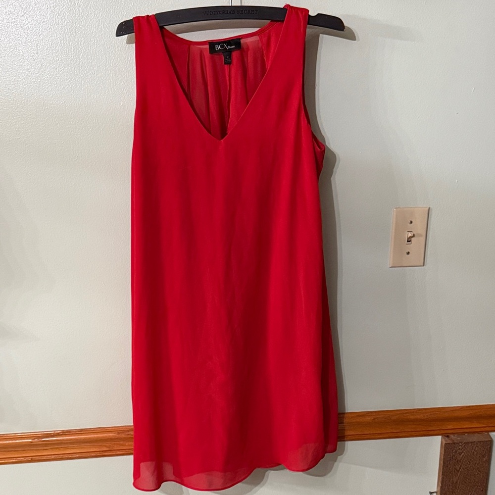 BCX Vivid Red Sleeveless Mini Dress
